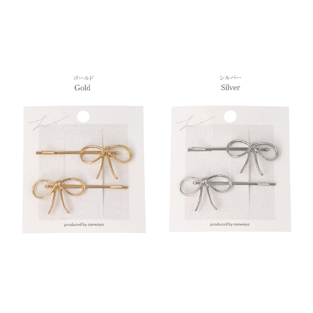 Metal Bow Hairpin Set