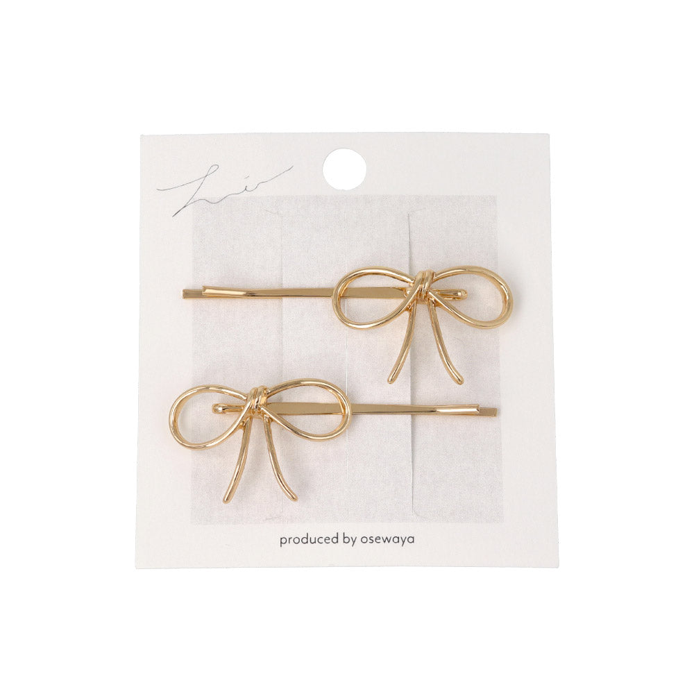 Metal Bow Hairpin Set