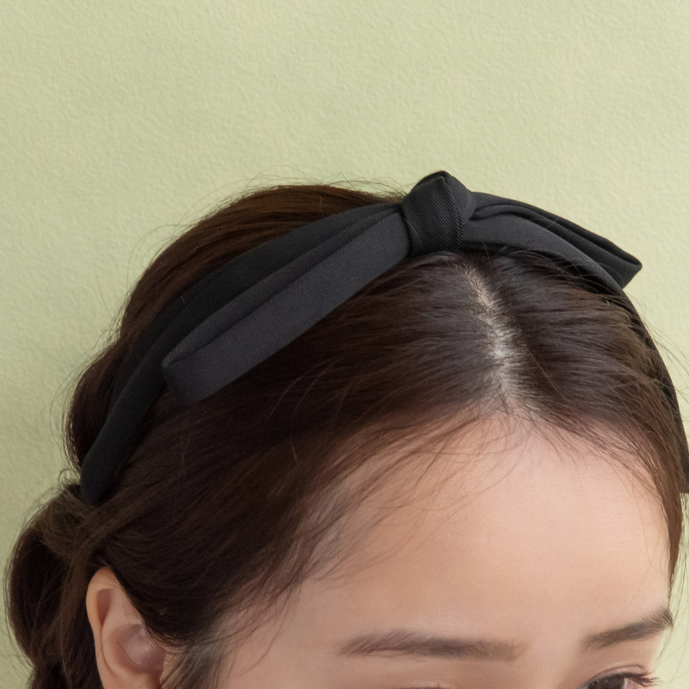 Long Bowknot Black Headband
