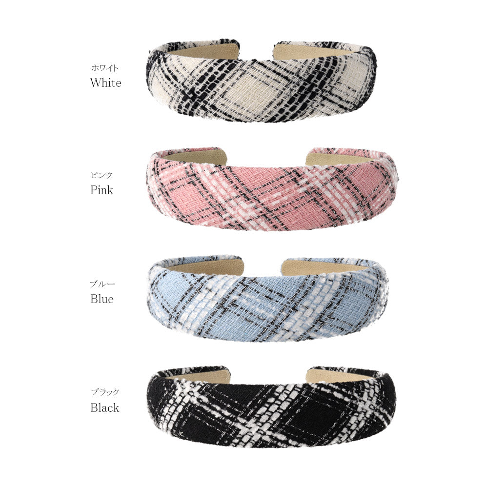 Wide Plaid Headband
