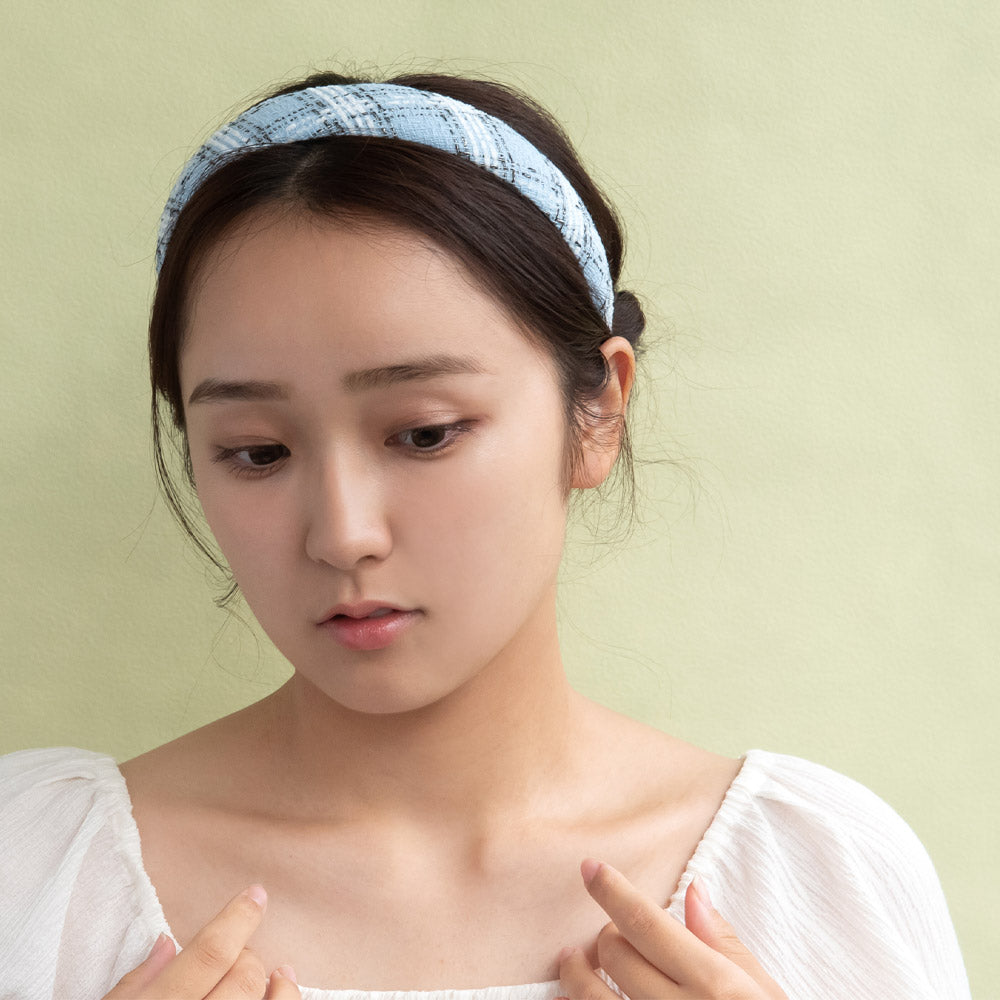 Wide Plaid Headband