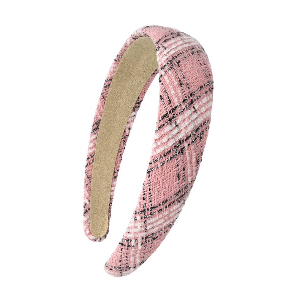 Wide Plaid Headband