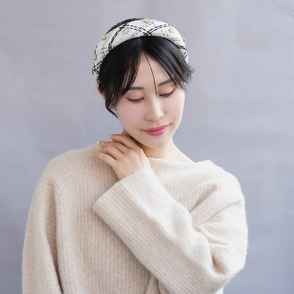 Bijou Tweed Thick Headband
