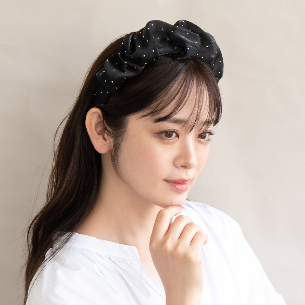 Polka Dot Ruffle Headband