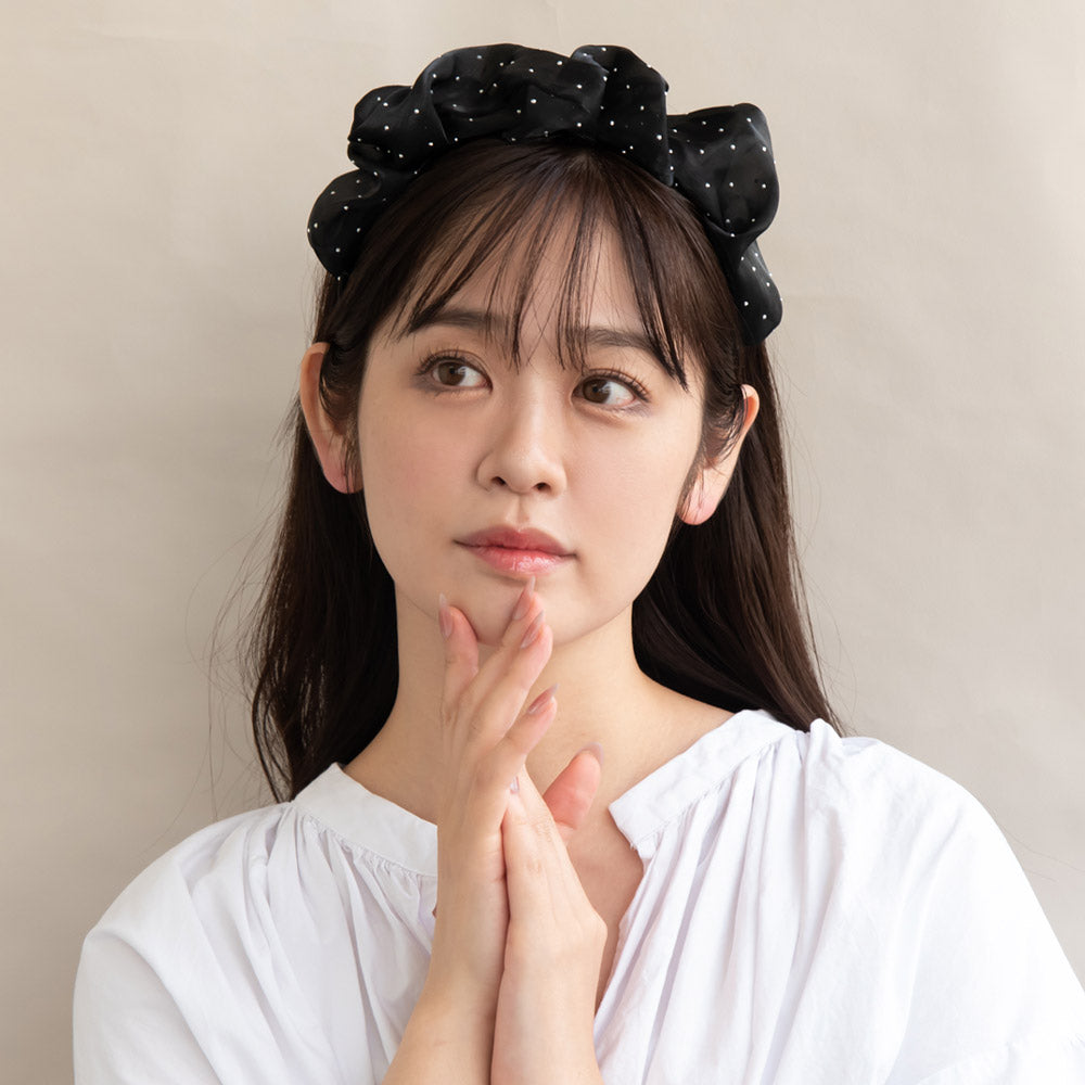 Polka Dot Ruffle Headband
