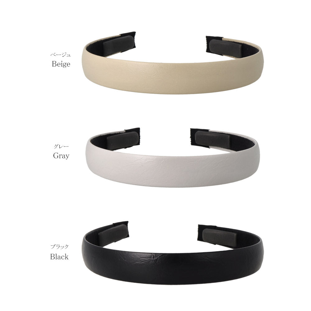 Faux Leather Padded End Headband