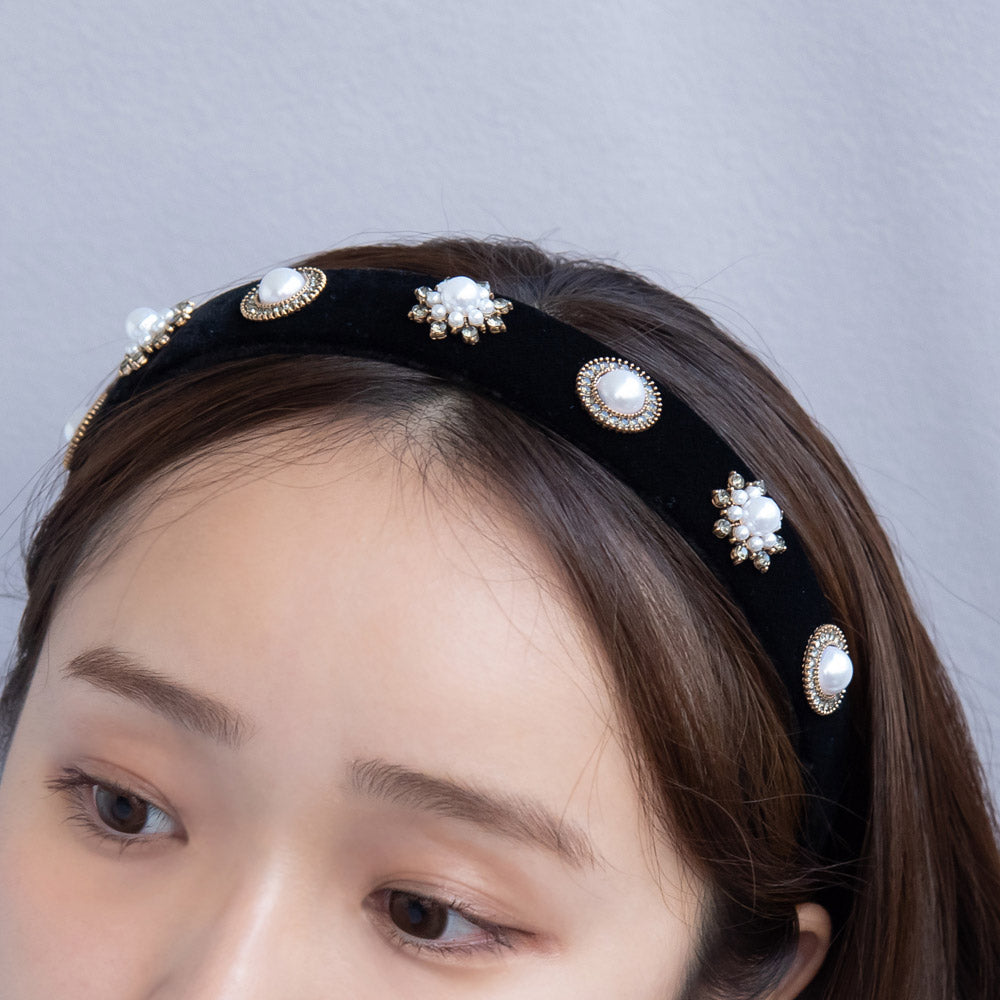 Black Velvet Bijou Headband