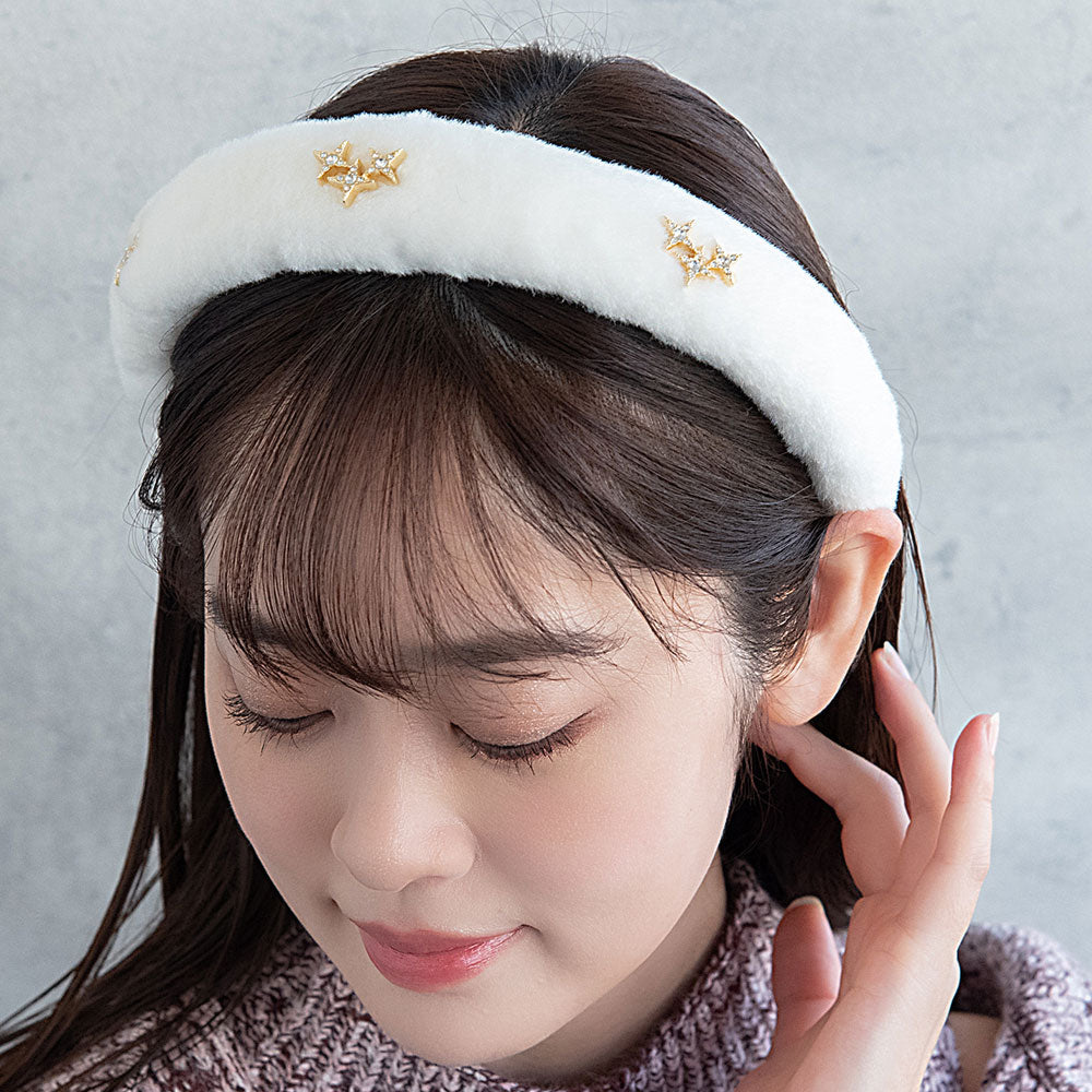 Star Studded Furry Headband