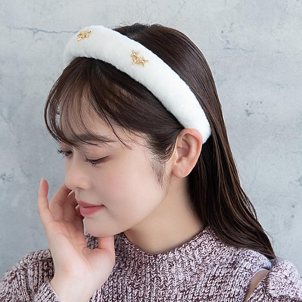 Star Studded Furry Headband