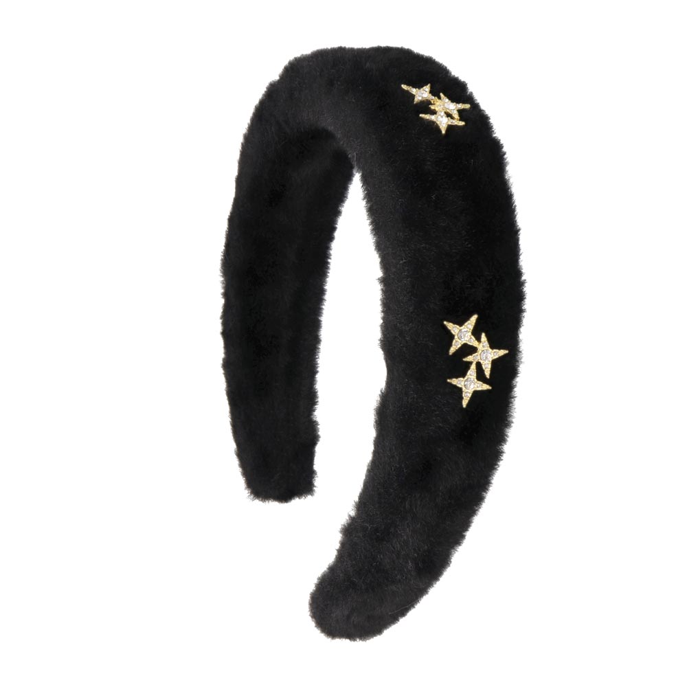 Star Studded Furry Headband