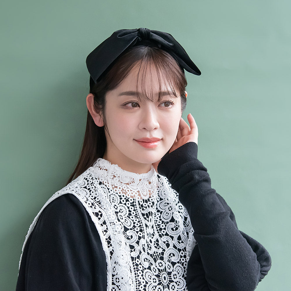 Oversized Black Bow Headband