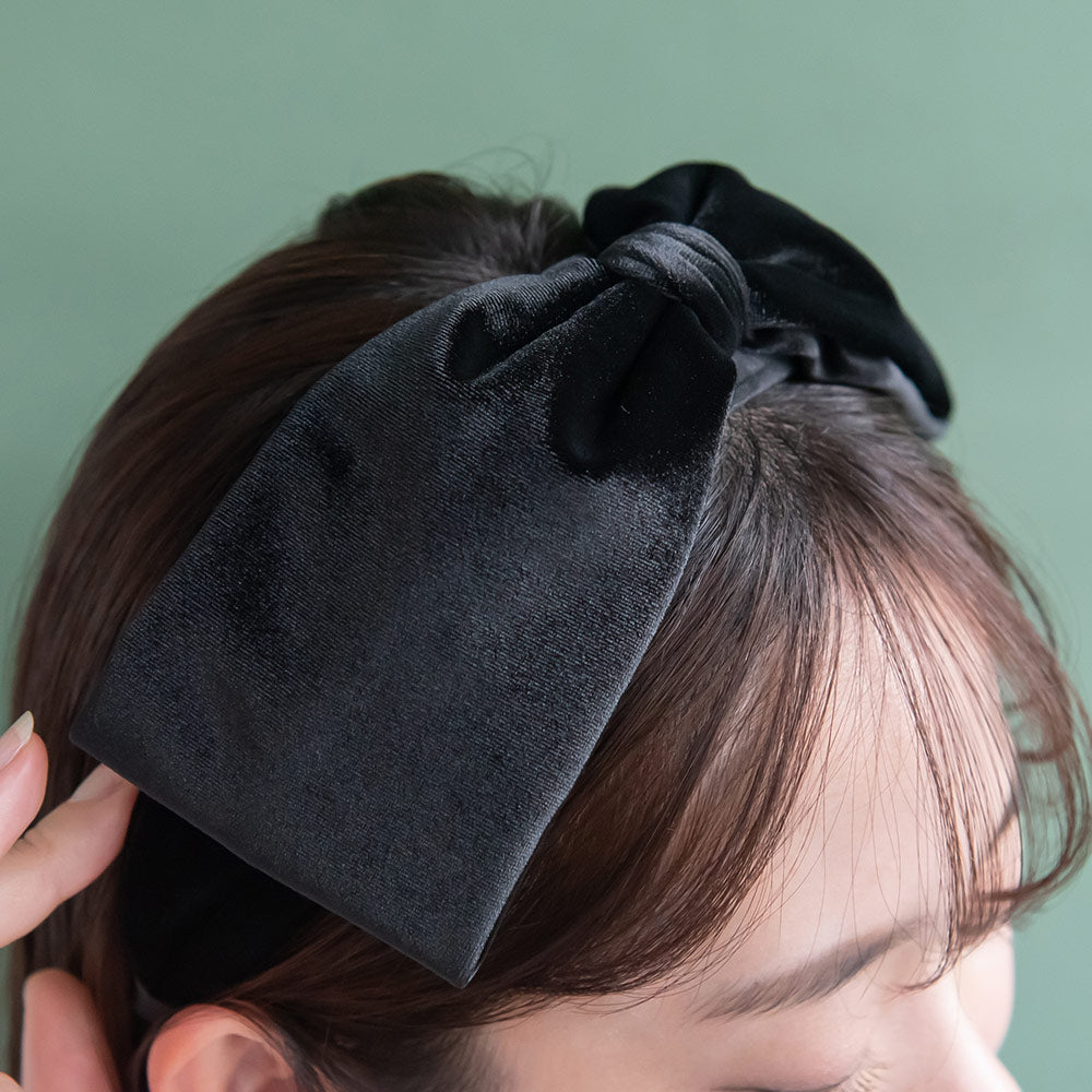 Oversized Black Bow Headband