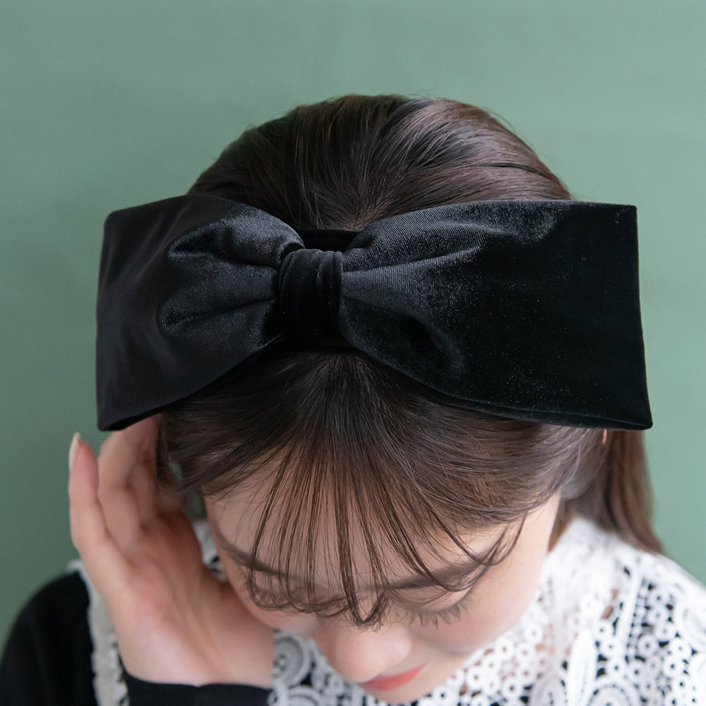 Oversized Black Bow Headband