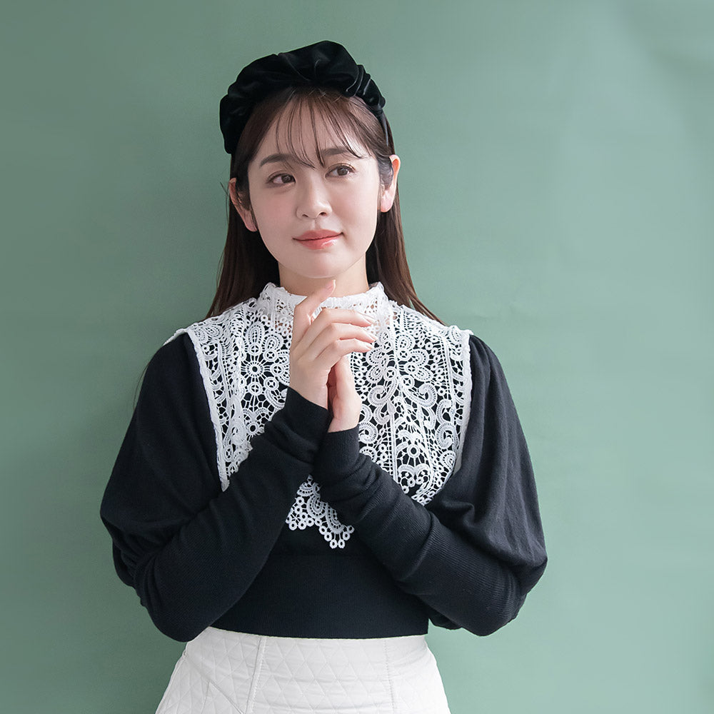 Black Ruffle Velvet Headband