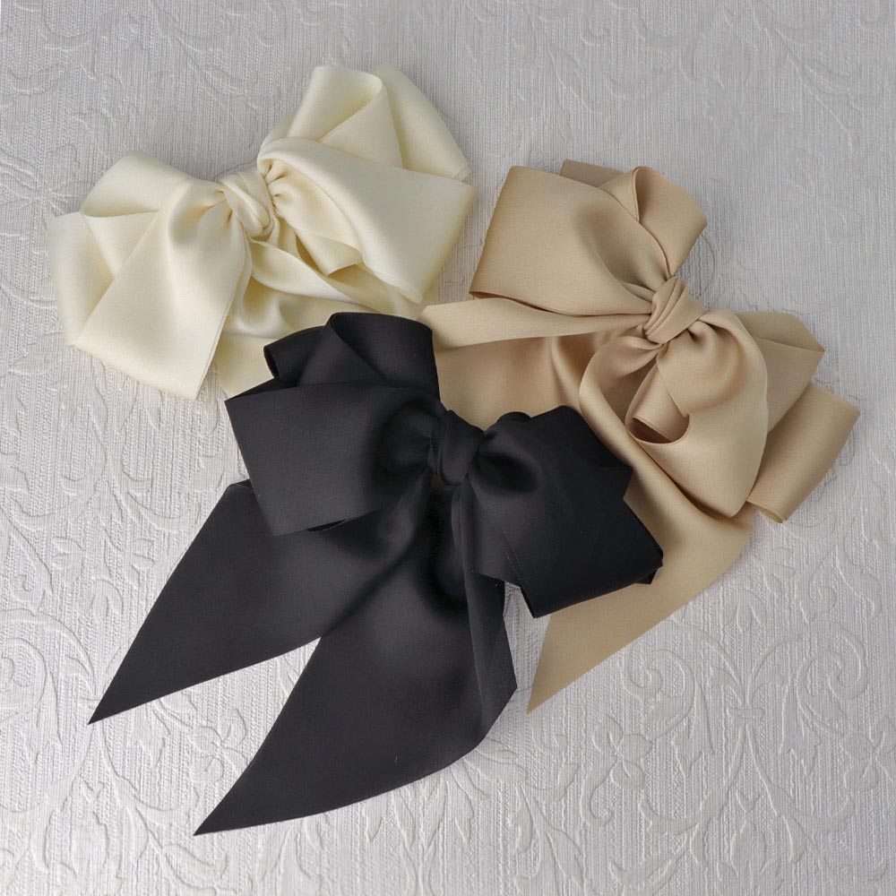 Big Fluffy Bow Hair Barrette - osewaya