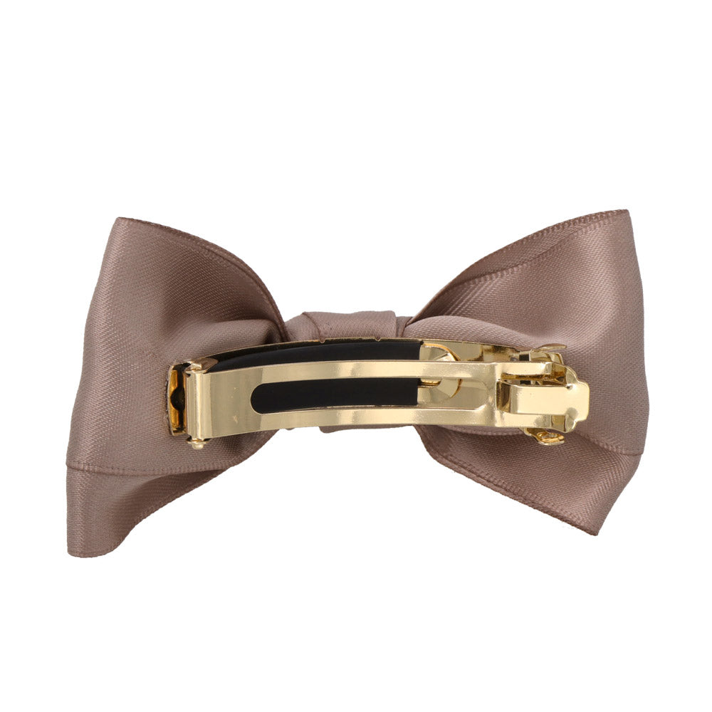 Solid Bow Firm Grip Barrette