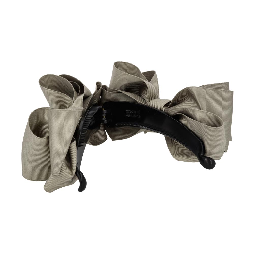 Neutral Layered Bow Banana Clip