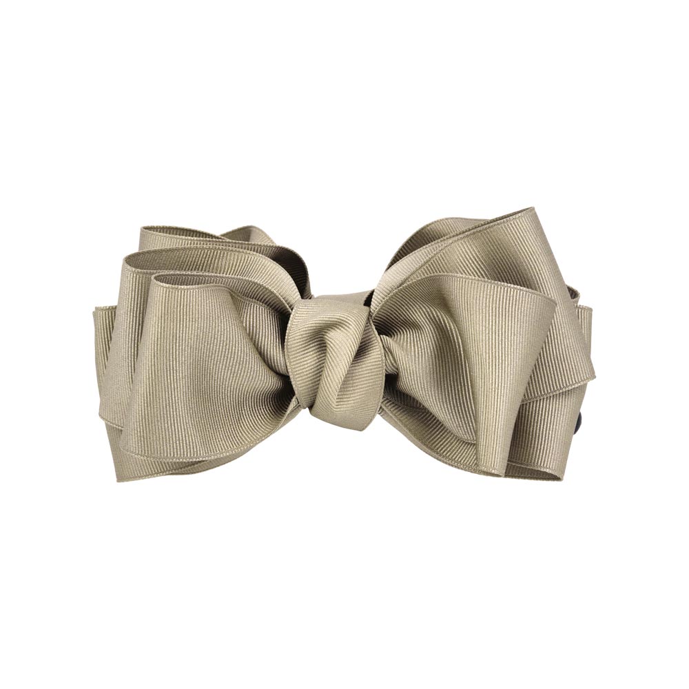 Neutral Layered Bow Banana Clip