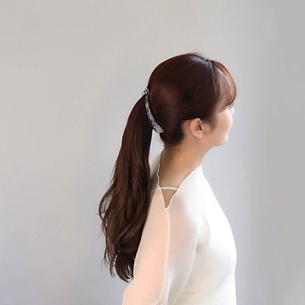 Flower Resin Banana Hair Clip