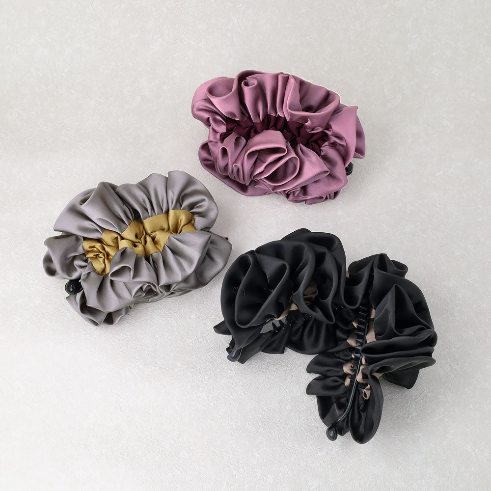 Bicolor Ruffle Banana Clip