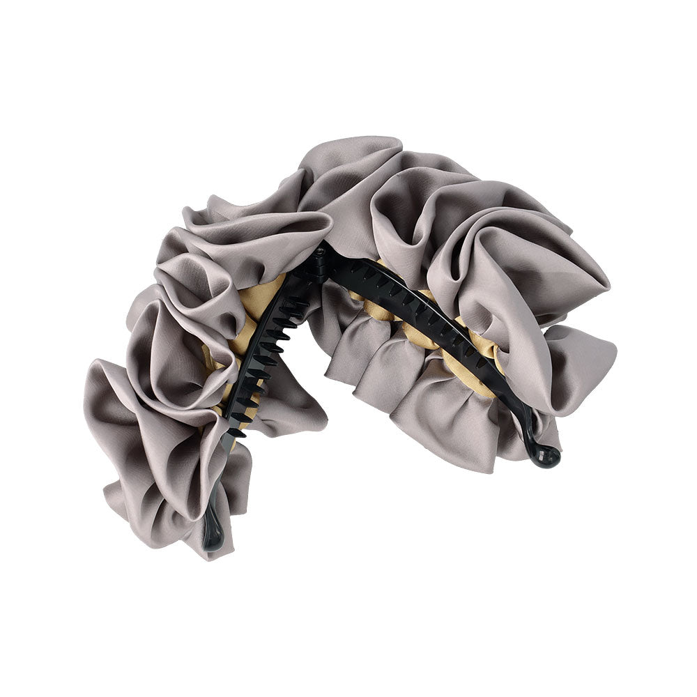 Bicolor Ruffle Banana Clip