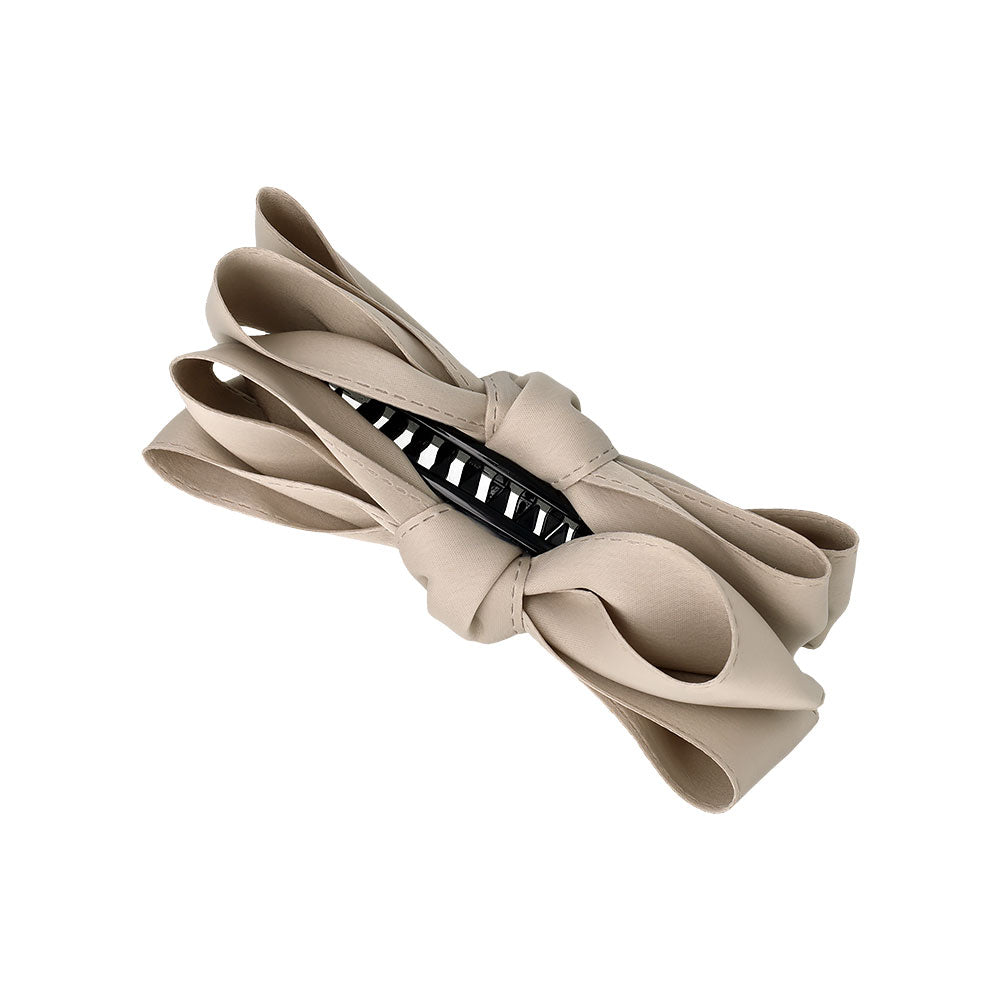 Large Muted Bow Banana Clip