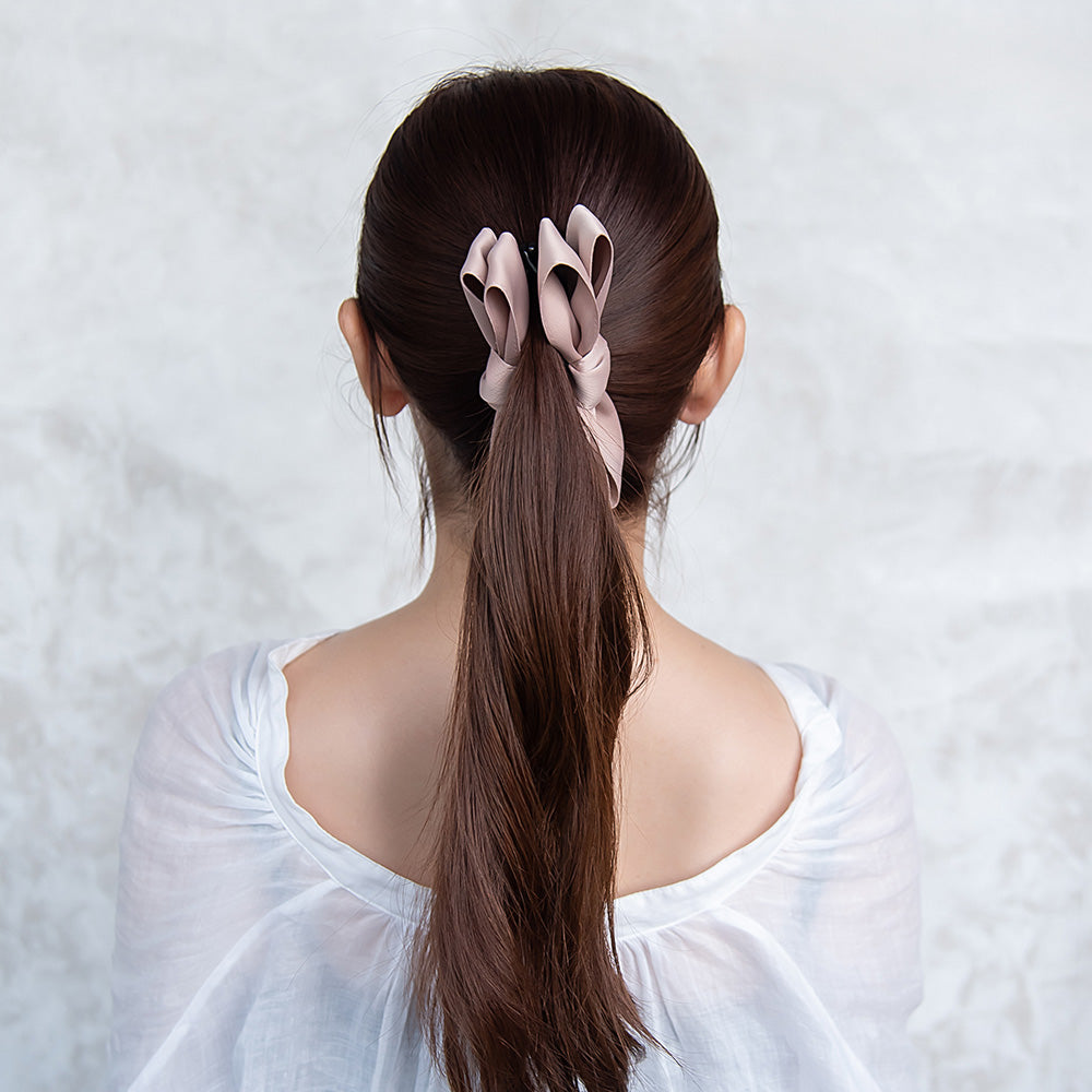 Large Muted Bow Banana Clip