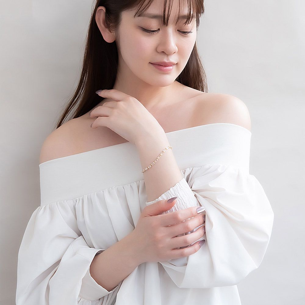 Baguette Cubic Zirconia Slider Bracelet