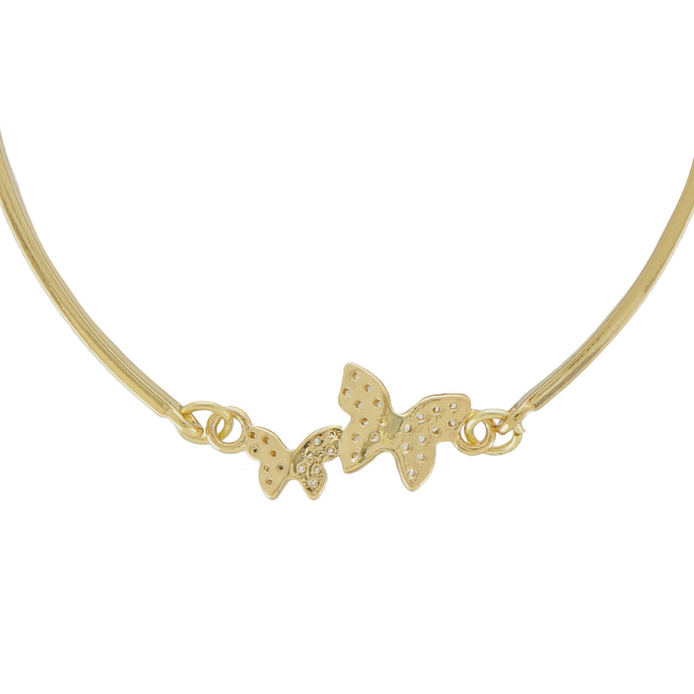 Pave Double Butterfly Bracelet
