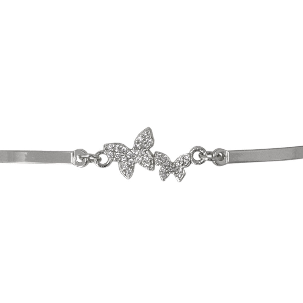 Pave Double Butterfly Bracelet