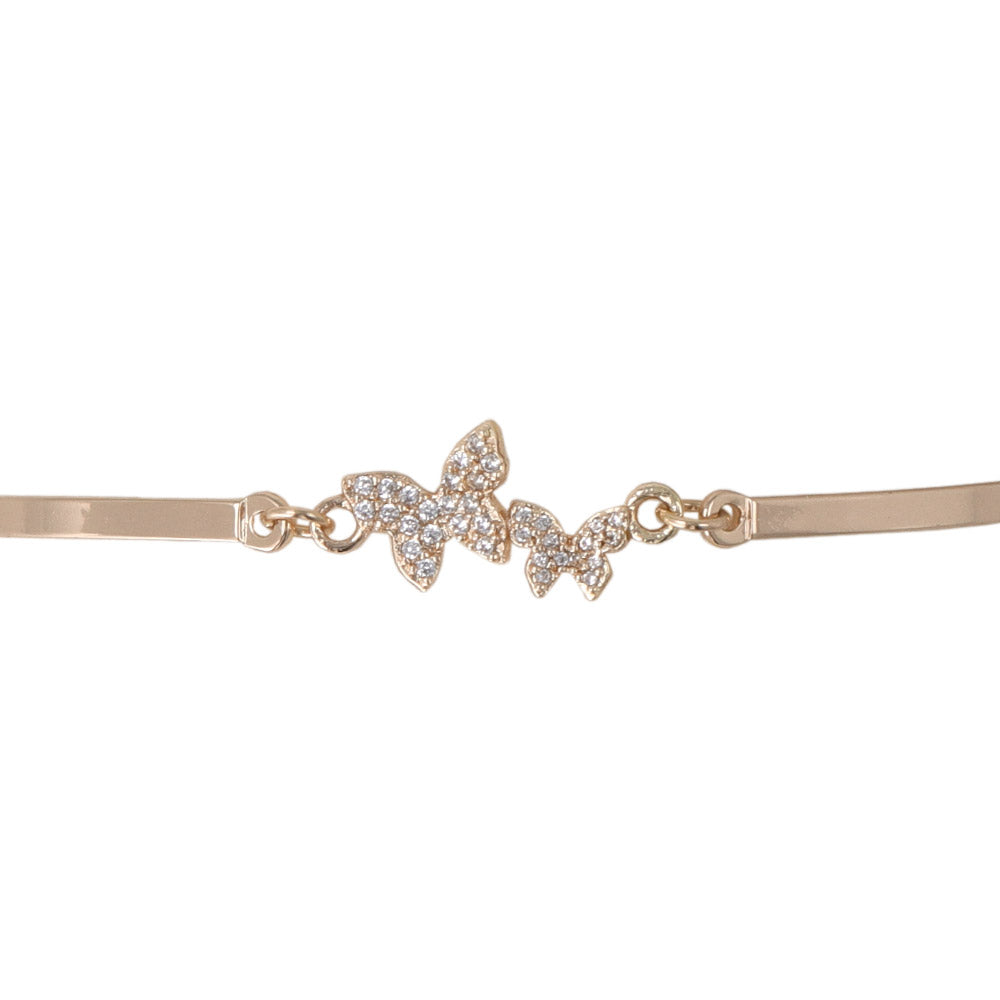 Pave Double Butterfly Bracelet