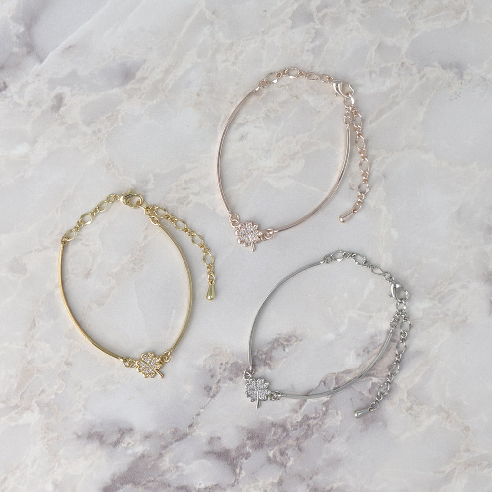 Pave Lucky Clover Bracelet - osewaya