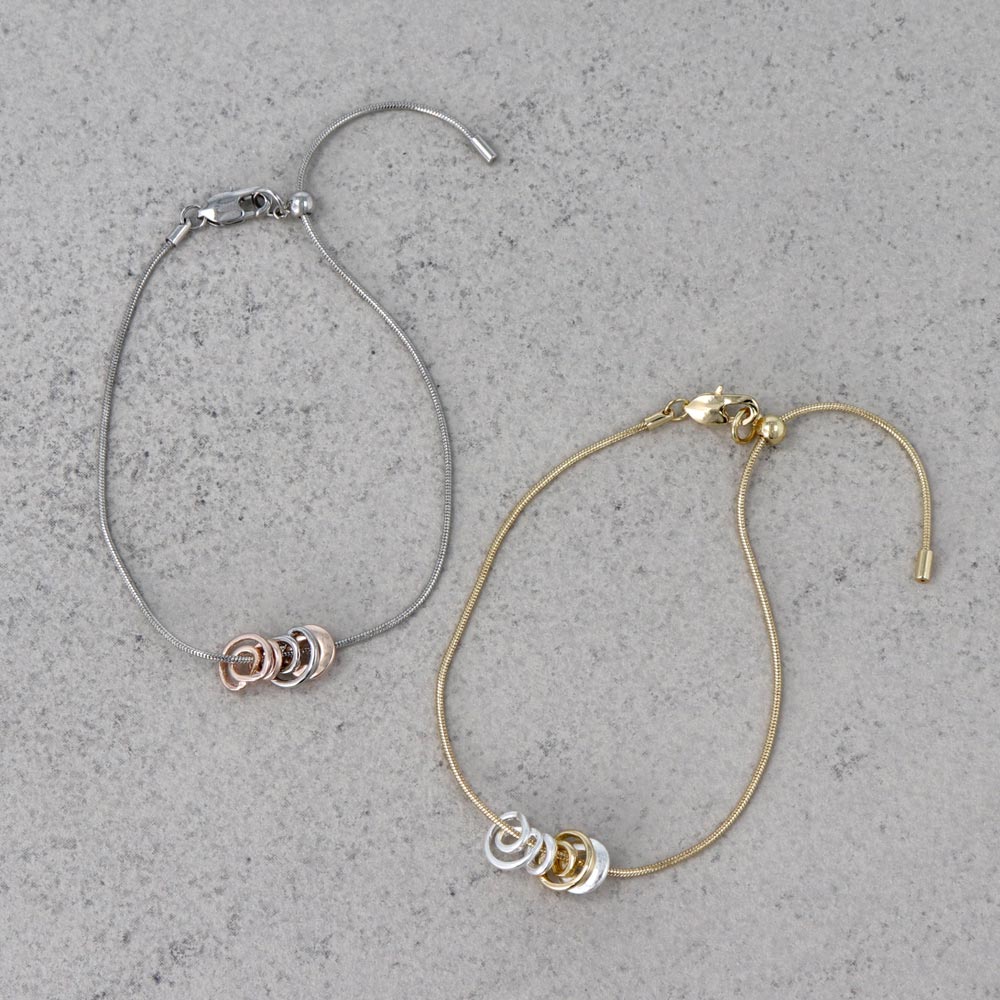 Swirl Bead Slider Bracelet