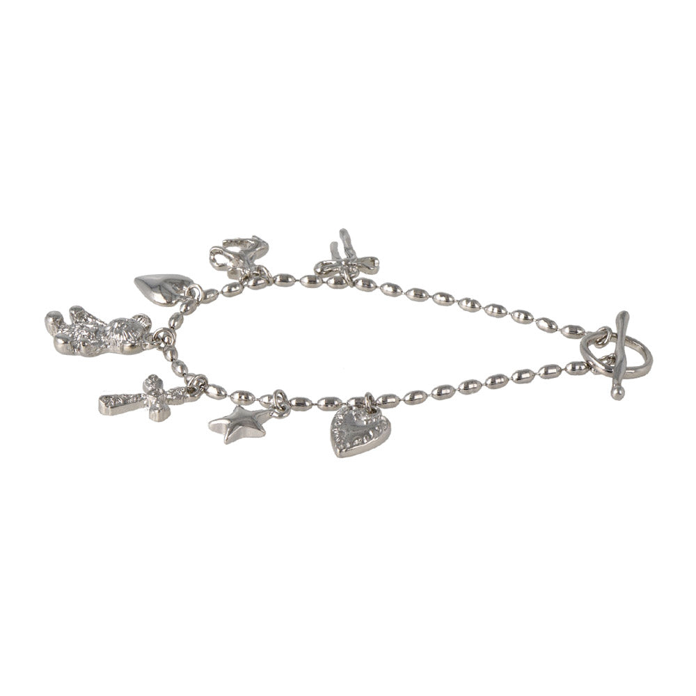 Fancy Mixed Charm Toggle Bracelet
