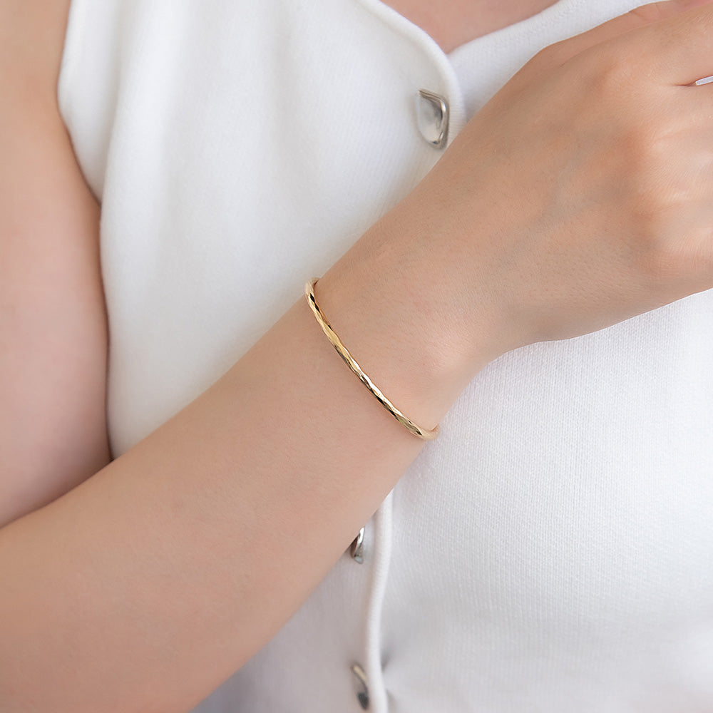 Textured Skinny Cuff Bracelet