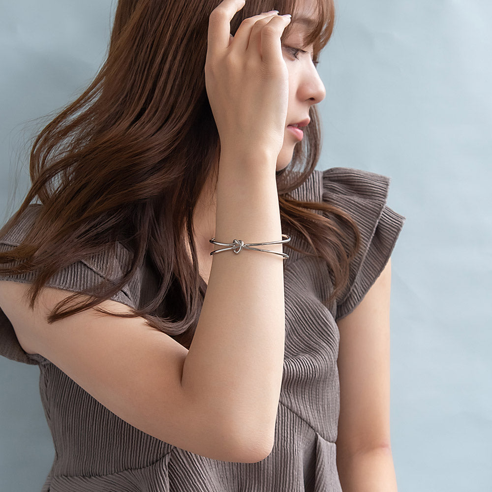 Knot Double Strand Cuff Bracelet