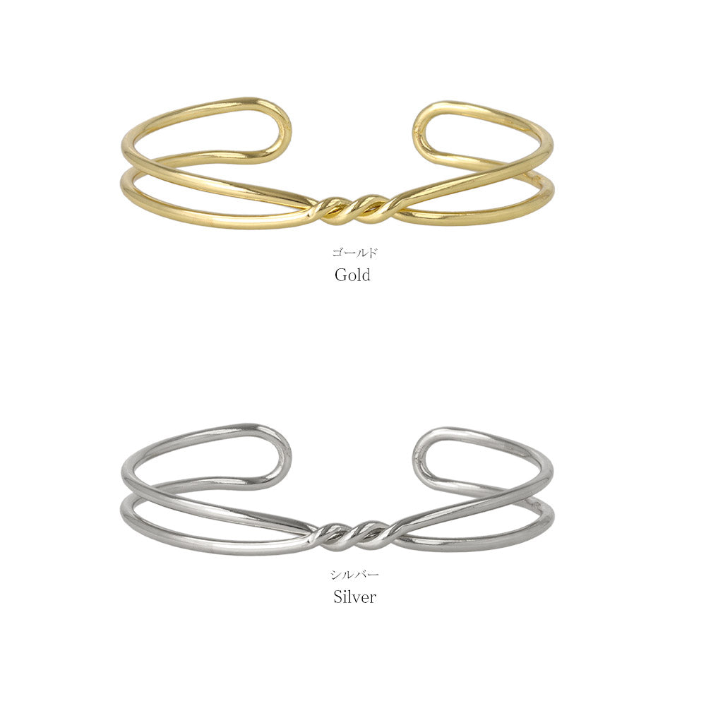 Twisted Double Strand Cuff Bracelet