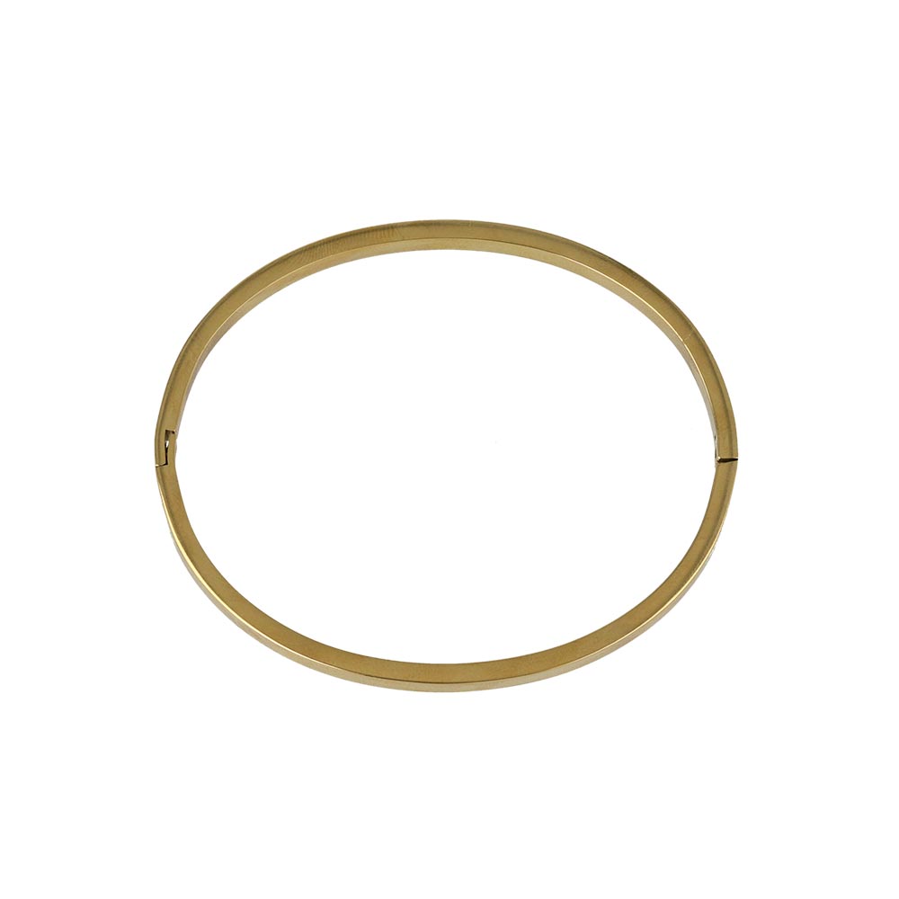 Pave Stainless Steel Hinge Bangle