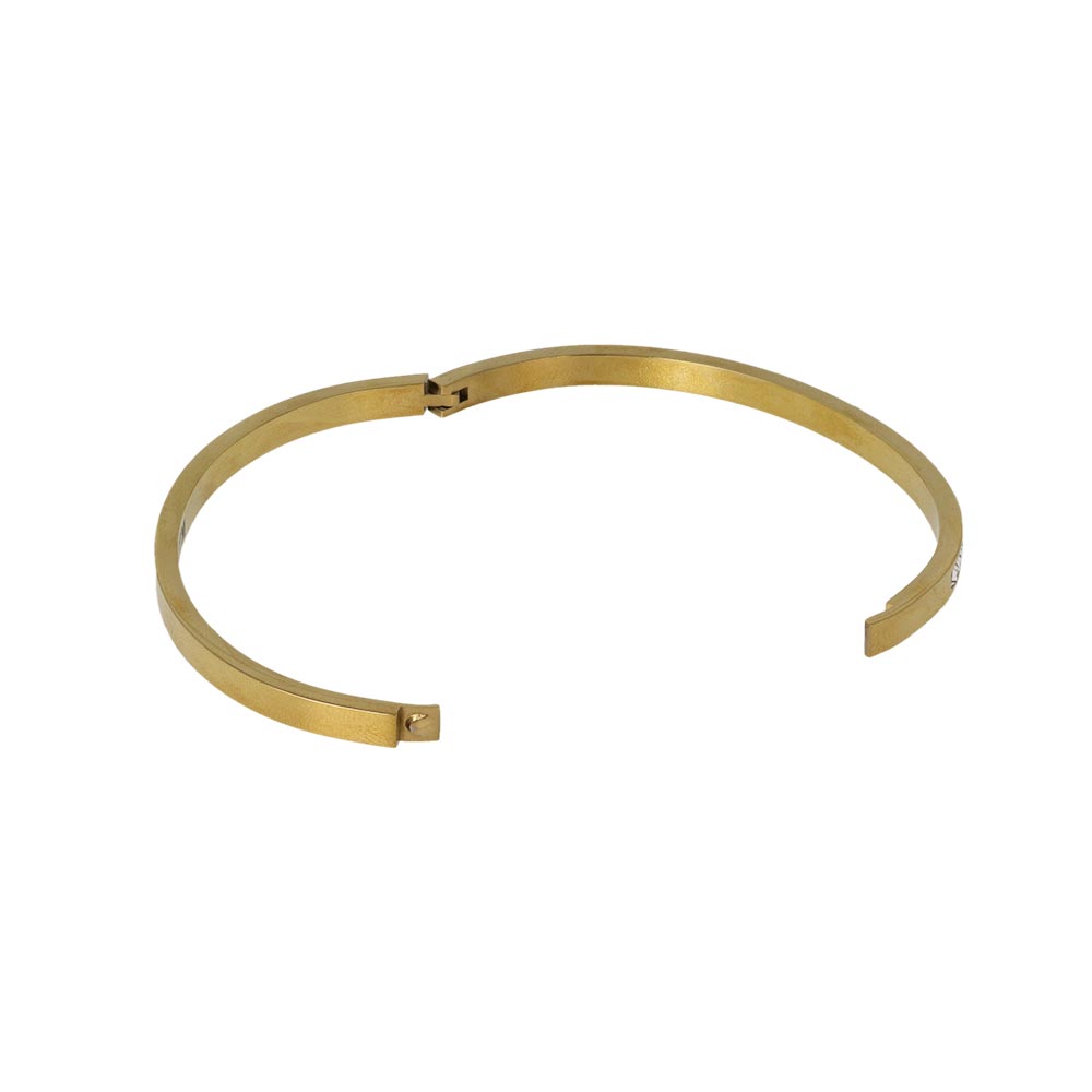 Pave Stainless Steel Hinge Bangle