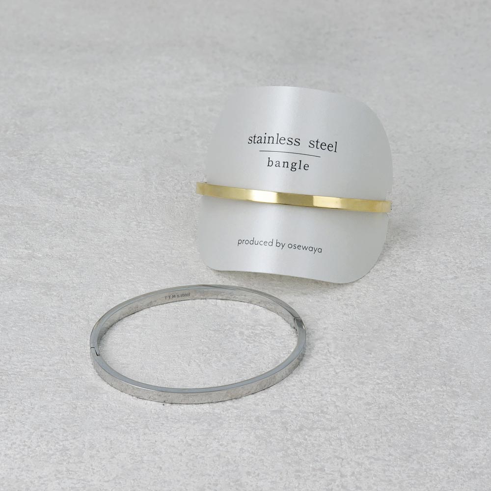 Sleek Stainless Steel Hinge Bangle
