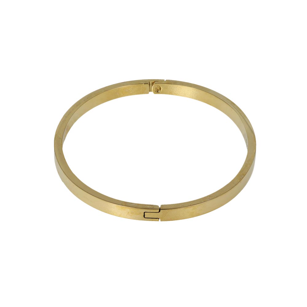 Sleek Stainless Steel Hinge Bangle