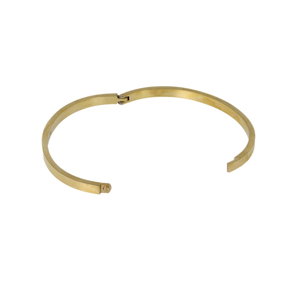 Sleek Stainless Steel Hinge Bangle