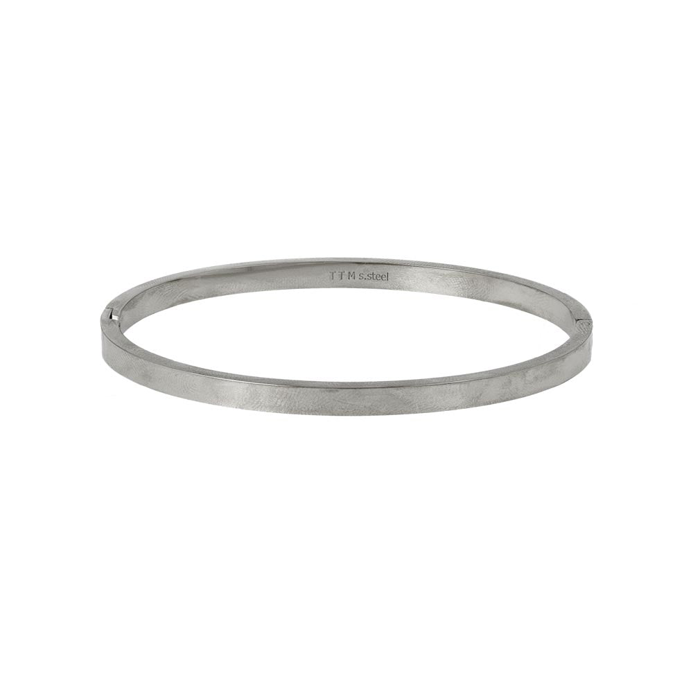 Sleek Stainless Steel Hinge Bangle