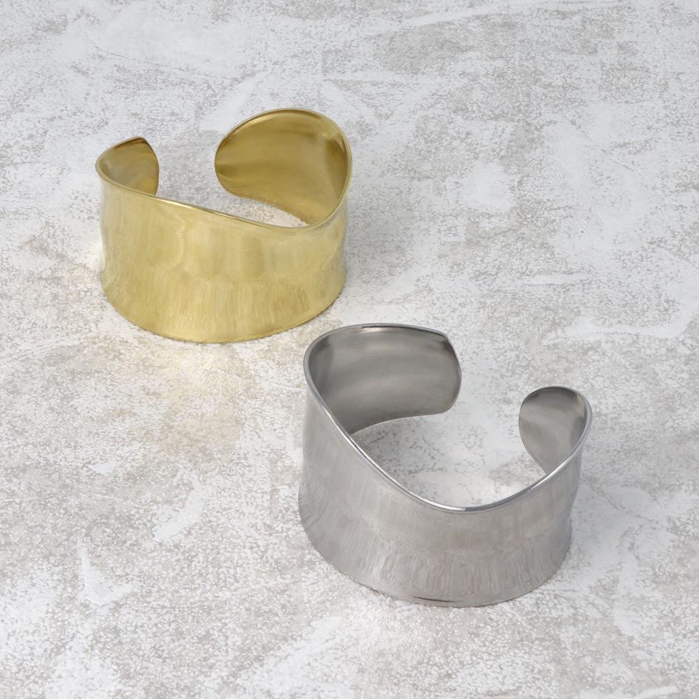 Wavy Wide Cuff Bangle