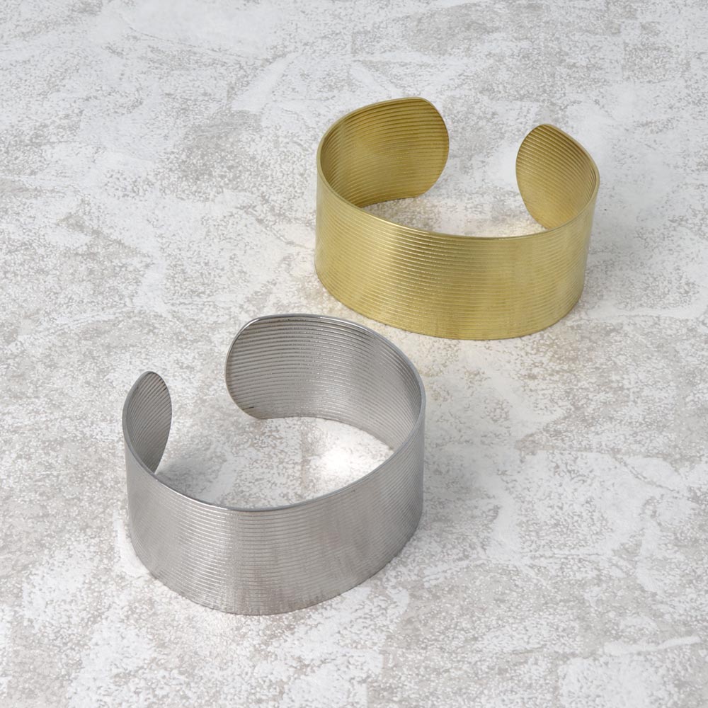 Striped Wide Cuff Bangle