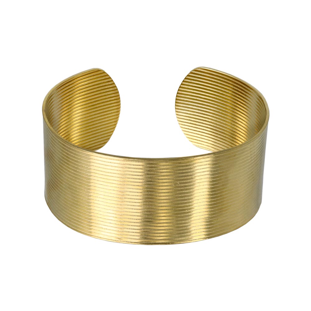 Striped Wide Cuff Bangle