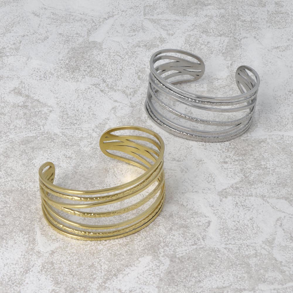 Wide Cut Out Cuff Bangle