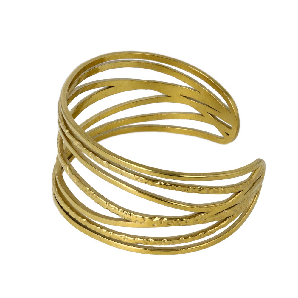 Wide Cut Out Cuff Bangle