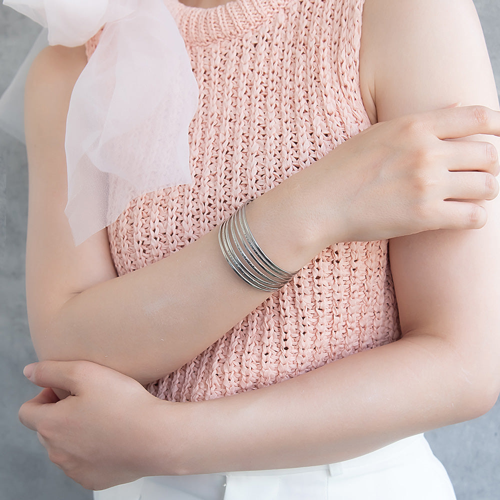 Wide Cut Out Cuff Bangle