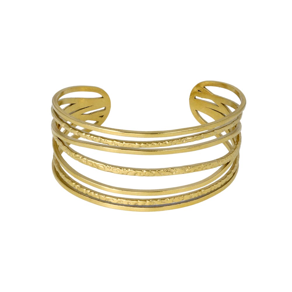 Wide Cut Out Cuff Bangle
